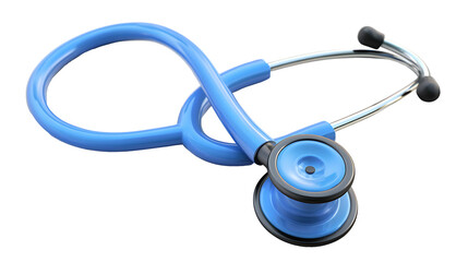 3d rendering blue stethoscope isolated on transparent background .png