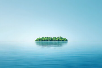 Tranquil water island