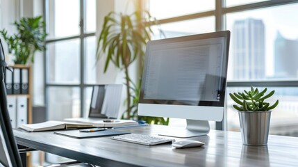 Corporate environment with computer work stock photo --ar 16:9 --raw --v 6 Job ID: 88f1c482-7869-4d1d-9838-5a8c23d1ab18