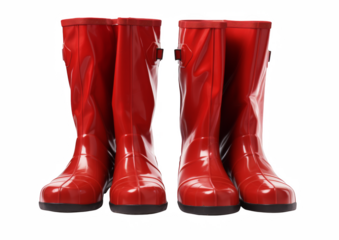 red boots isolated on white background