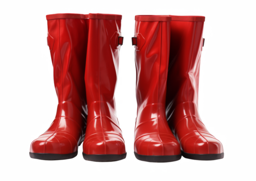 red boots isolated on white background