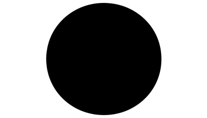 Solid black circle on white background