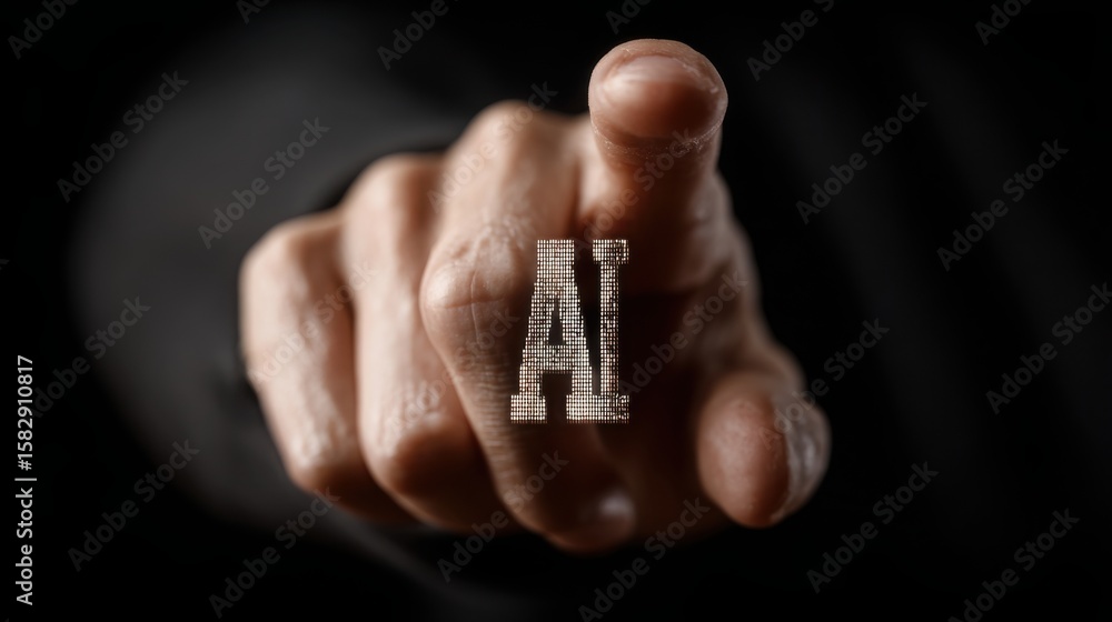 Poster finger-sized featuring the number one symbolizing uniqueness and individuality in a creative design 