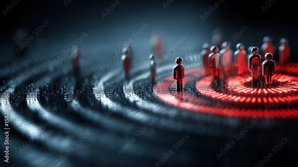 Poster diverse group of individuals collaborating together in a circle representing teamwork and collective