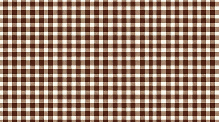 Chocolate gingham tablecloth seamless pattern background