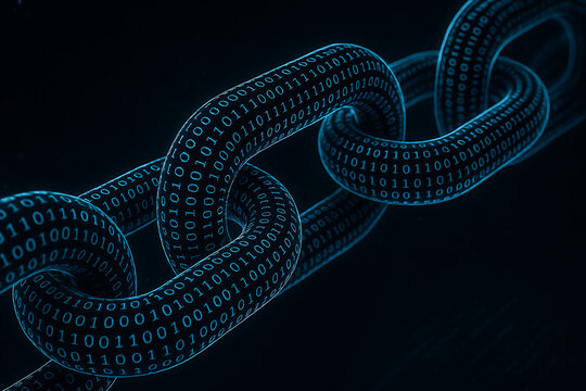 blockchain, digital chain, encrypted connection, binary code chain, macro blockchain view, cyber security, blockchain encryption, crypto technology, secure data, chain with numbers, blockchain 