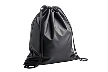Fototapeta premium Black Drawstring Backpack Bag