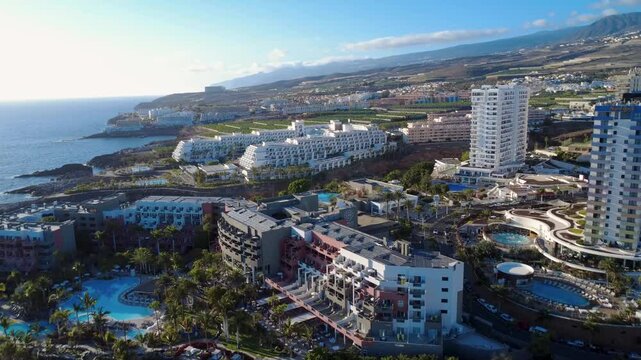 Aerial View of Playa Para&iacute;so &ndash; Drone Footage over Tenerife&rsquo;s Coastline
