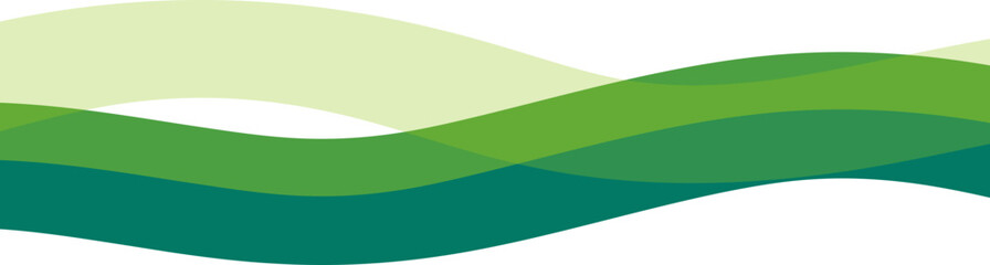 Obraz premium Green Wave Business Border