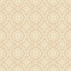 Perfect Seamless Delicate Ivory Lace Pattern