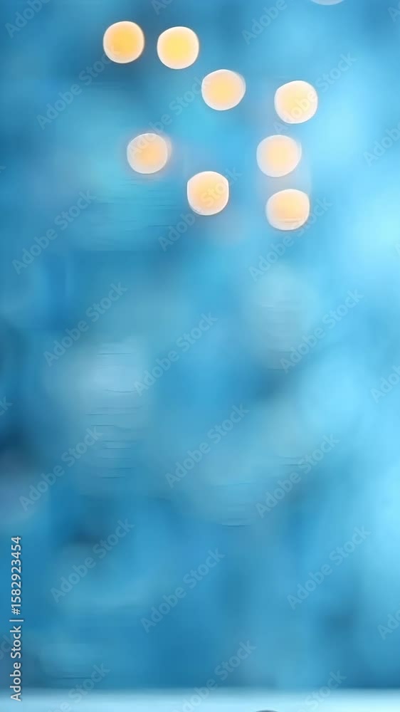 Poster soft glowing lights and bokeh create a magical atmosphere perfect for any cozy setting, adding charm