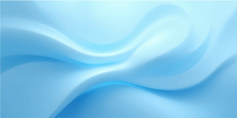Abstract blue flowing wave pattern with soft light and smooth satin texture
