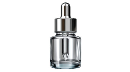 Serum Bottle: A close-up view of a sleek, elegant serum bottle with a glass dropper, emphasizing the essence of skincare and cosmetic beauty.