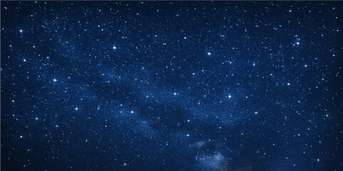 Starry night sky with a breathtaking view of the winter galaxy