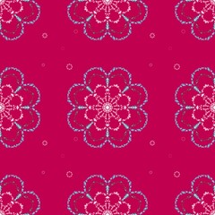 Mandala Pattern on Magenta Background