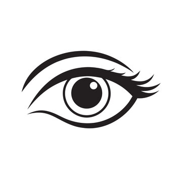 Wide Pupil Woman Eye Silhouette