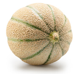 Cantaloupe melon isolated on white background. File contains clipping path..