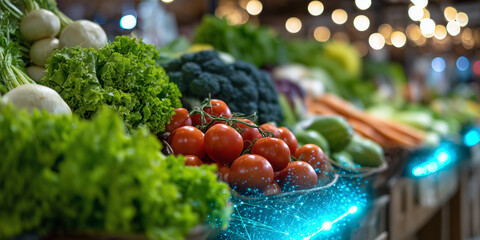 Innovations in food security fresh produce market in urban environment highlighting sustainable...
