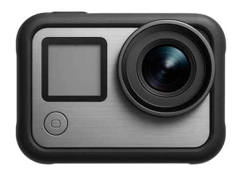 Action camera with a shockproof shell and customizable faceplates for personalization