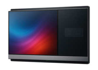 Smart TV with a dual-screen setup for simultaneous multi-source display