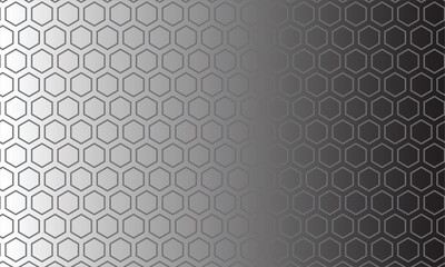 abstract greay colour hexagon honeycomb pattern with gradient background.