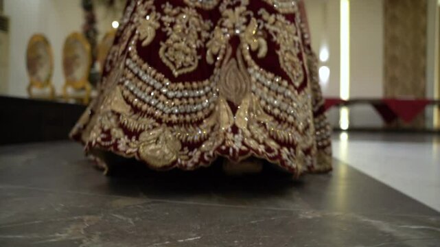 Indian bride in wedding costume