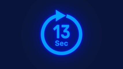 Countdown timer seconds illustration. Timer clock icon.