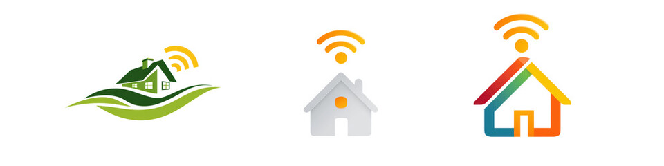 Eco-Friendly Home Symbols for Sustainable Living and Technology Use