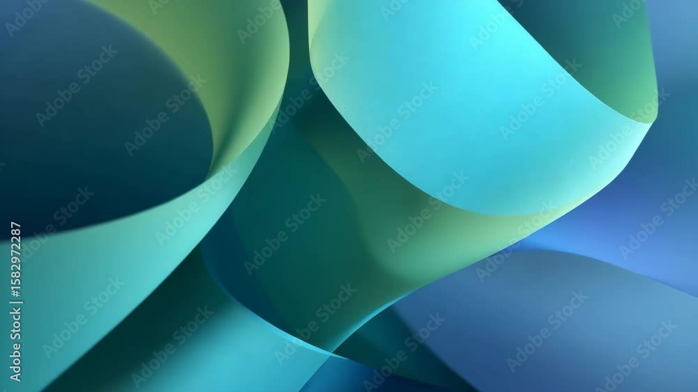 Poster colorful abstract shapes create a soothing visual experience in a serene indoor setting during the a
