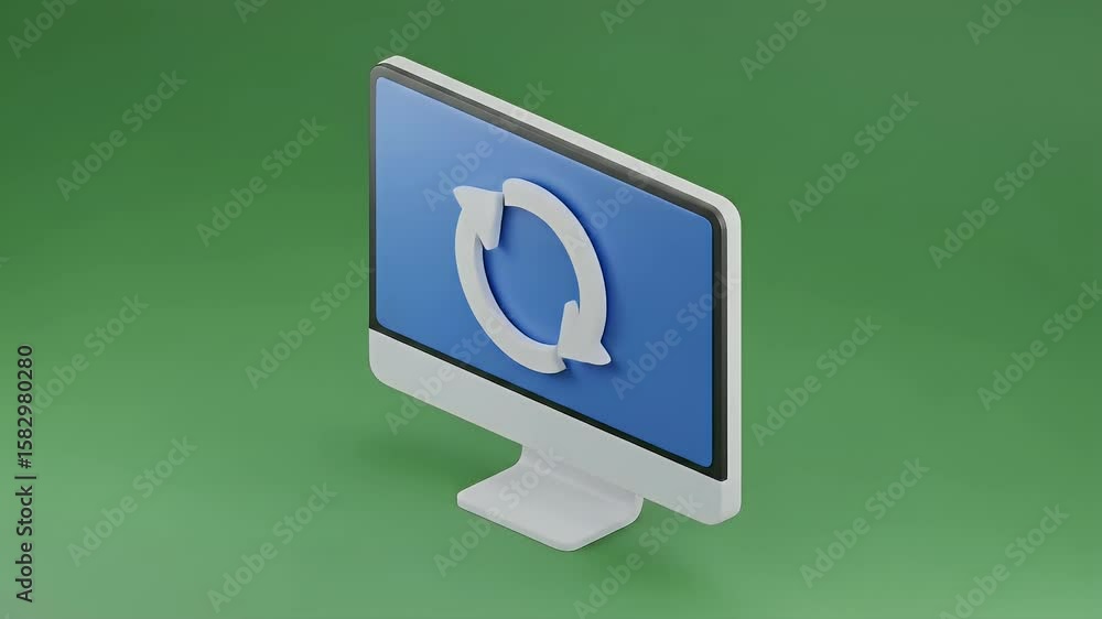 Poster computer refresh symbol in conversion process