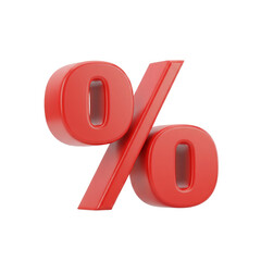 red percent sign