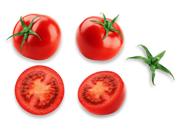 fresh tomatoes isolated on transparent background