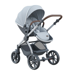 baby carriage isolated on white