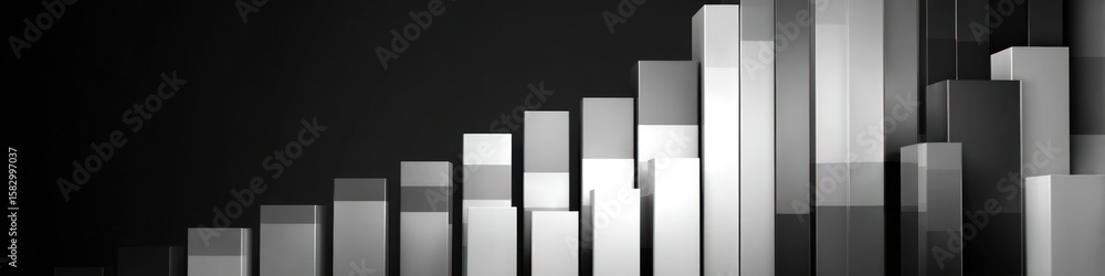 Fototapete photo of an abstract background of black and white bars in a geometric pattern creates a modern and 