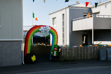 St. Patrick's Day decoration at an Irish celebration in Akranes, Iceland