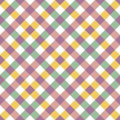 Pastel purple green and yellow gingham pattern.