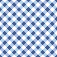 Blue and white checkered gingham pattern.