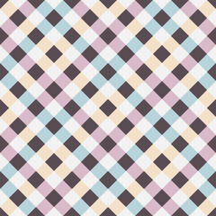 Pastel plaid checkered seamless pattern.