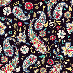 paisley and Indian flower motifs