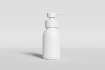 Blank Pump Bottle Soap For Mockup - 3D Illustration