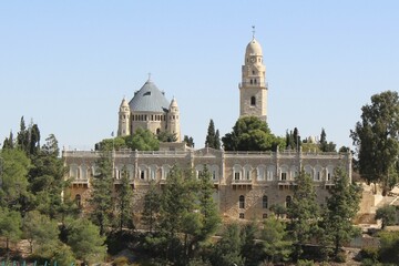 Obraz premium Dormition Abbey on Mount Zion, Jerusalem, Israel