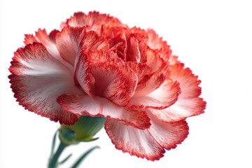 pink carnation flower isolated on white background
