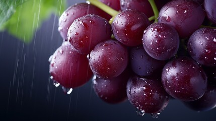 Fresh grape close-up isolated, professional lighting setup, no distractions