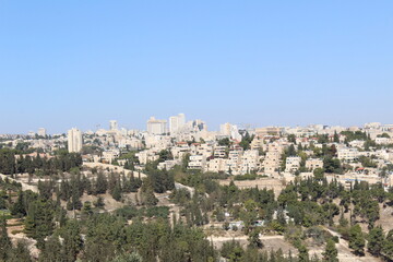 Fototapeta premium Panoramic View of Jerusalem's New City