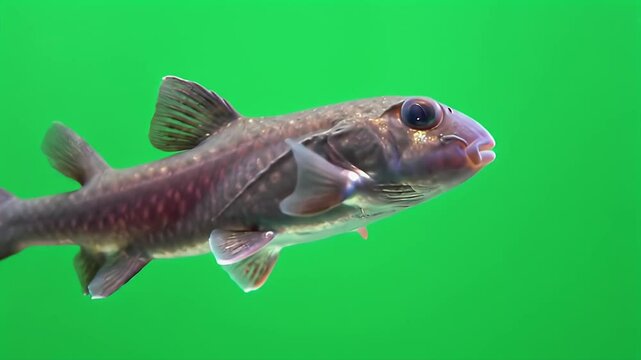 Ruby Red Bristlenose Pleco on Green Screen