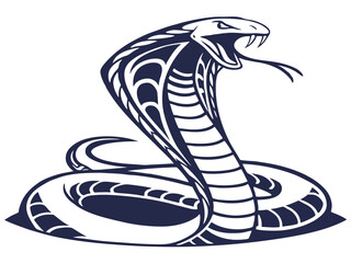 Fototapeta premium Powerful Cobra Mascot Design in Bold Colors