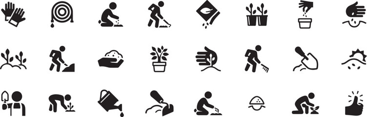 Cleaning and Sanitation Icon Set – Mop, Cleaning, Janitor, Gloves, Broom, Sanitization, Housekeeping, Hygiene, Disinfect, Floor, Cleaner, Icon

