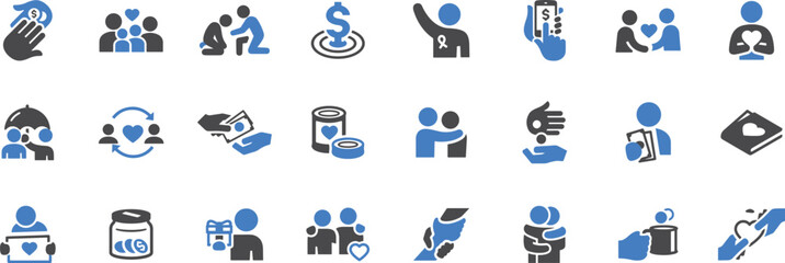 Fototapeta premium Finance & Payment Icon Set – Investment, Savings, Banking, Mobile Money, Wallet, Budget, Profit, Cash Flow