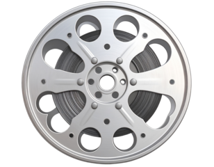 Vintage Film Reel with Shadow – Movie Theme PNG