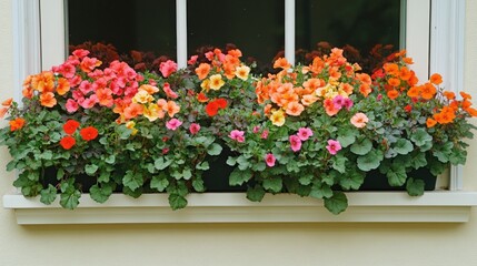 Colorful window boxes
